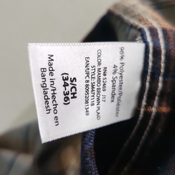 Swiss Tech Shirt Mens Size S Button 34-36 HAS FLAWS - Picture 11 of 11